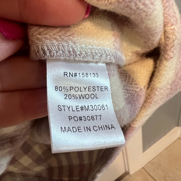 Moodie Checkered Utility Jacket in Lavender and Cream - Picture 5 of 5